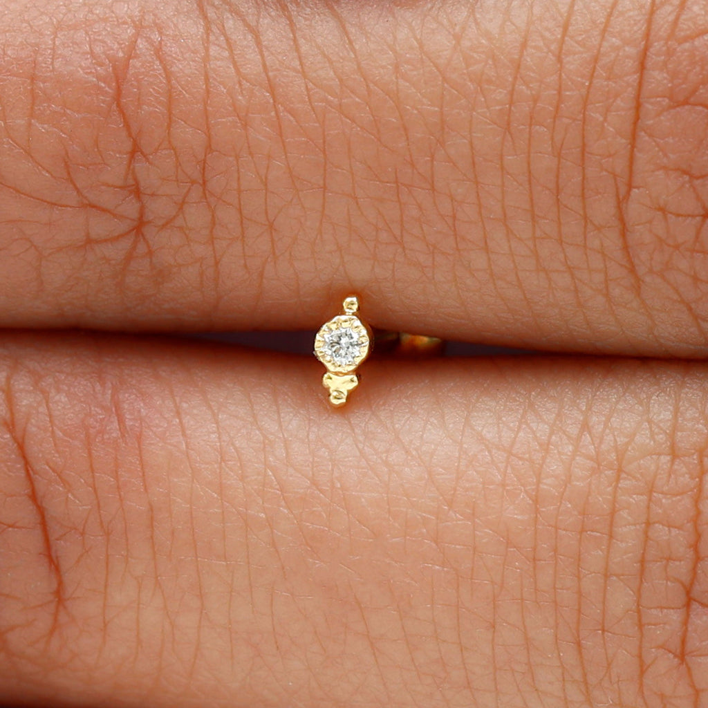Natural Certified Diamond Conch Earring