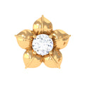 Round Moissanite Flower Earring for Helix Piercing