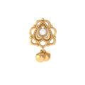 Antique Moissanite and Gold Drop Earring for Cartilage Piercing