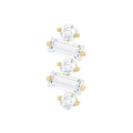Genuine Baguette Diamond Tragus Earring With Certificate