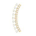 Certified Moissanite Curved Crawler Earring