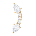 Certified Moissanite Curved Cartilage Earring