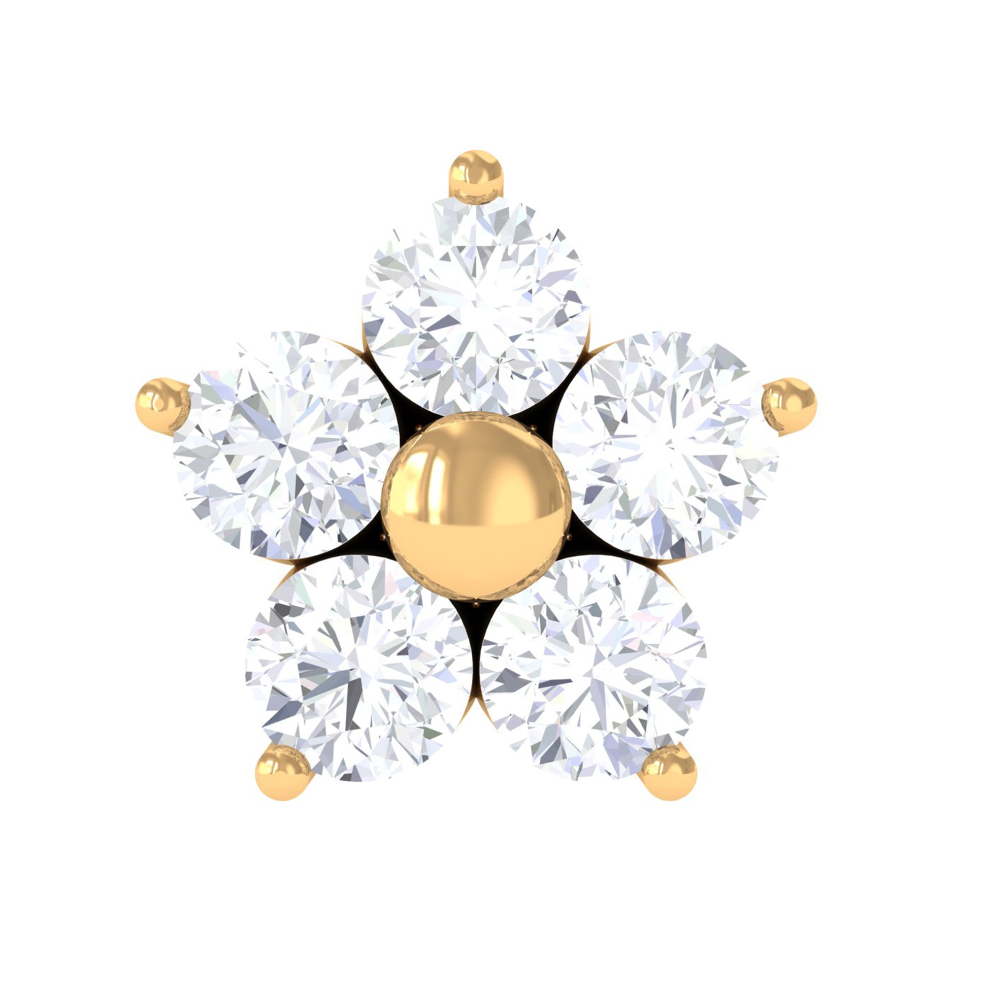 Certified Moissanite Flower Conch Earring for Women