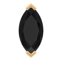 Natural 0.74 Carat Marquise Shape Black Onyx Conch Earring
