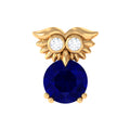 Blue Sapphire Owl Helix Earring
