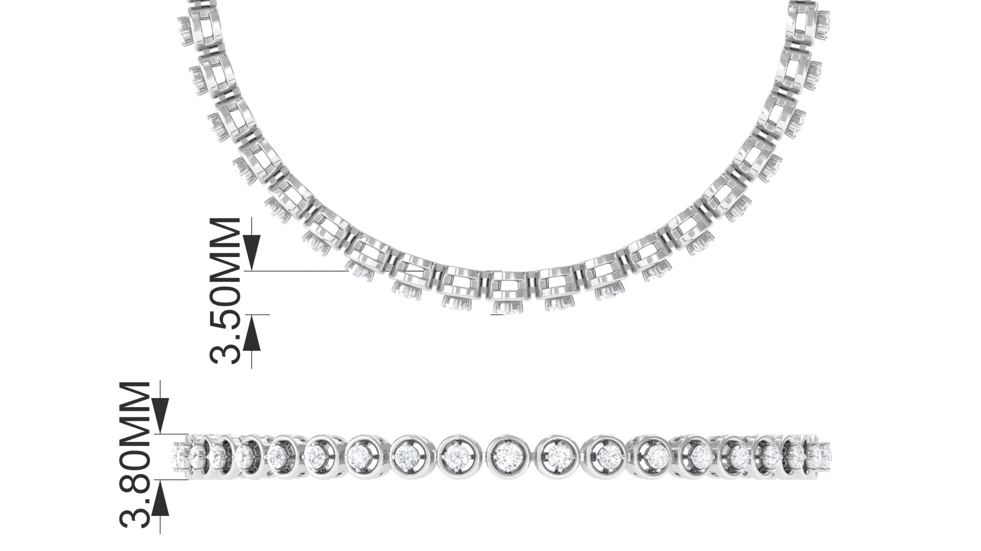 1.50 CT Zircon Tennis Bracelet