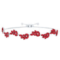 Marquise Lab Grown Ruby Leaf Bolo Bracelet
