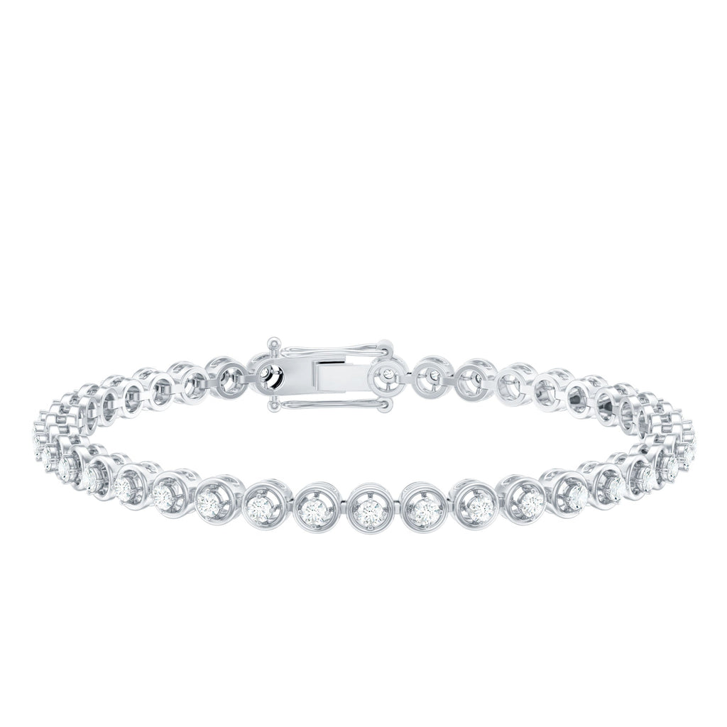 Certified Lab Grown Classic Round Diamond Bridal Tennis Bracelet