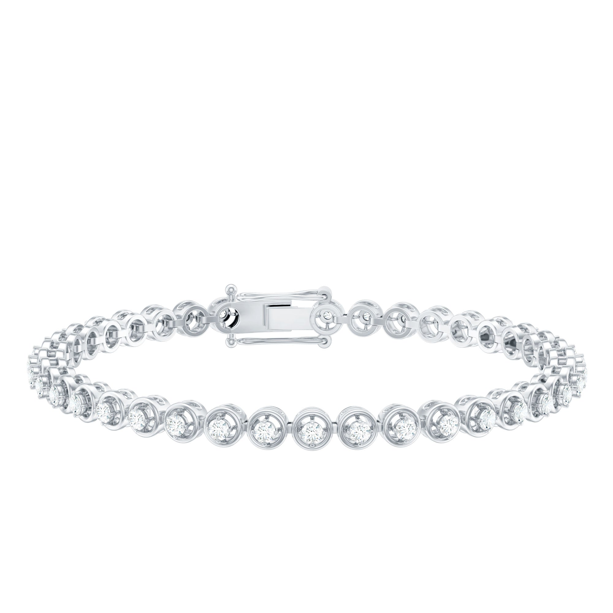 Certified Lab Grown Classic Round Diamond Bridal Tennis Bracelet