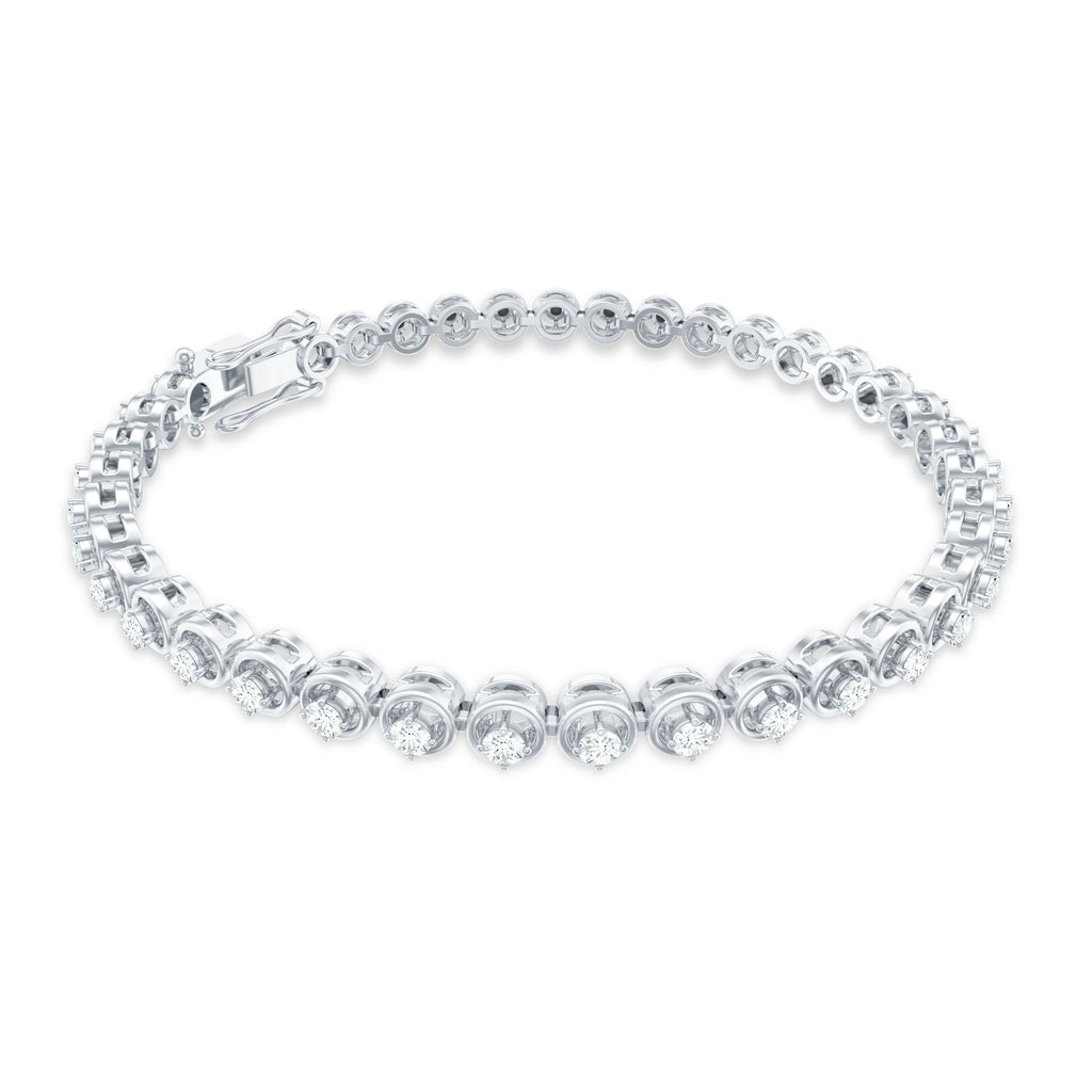 Certified Lab Grown Classic Round Diamond Bridal Tennis Bracelet