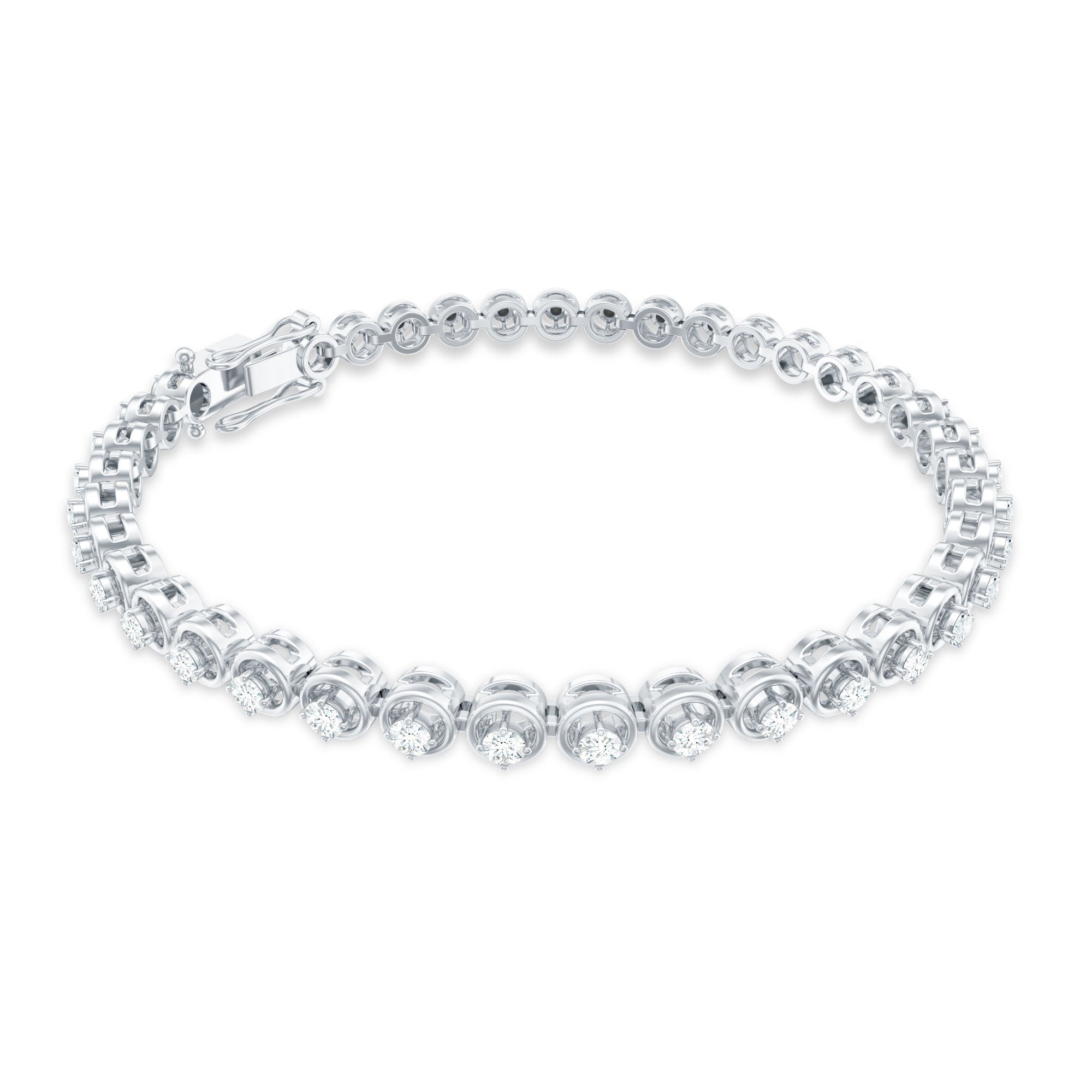 Certified Lab Grown Classic Round Diamond Bridal Tennis Bracelet