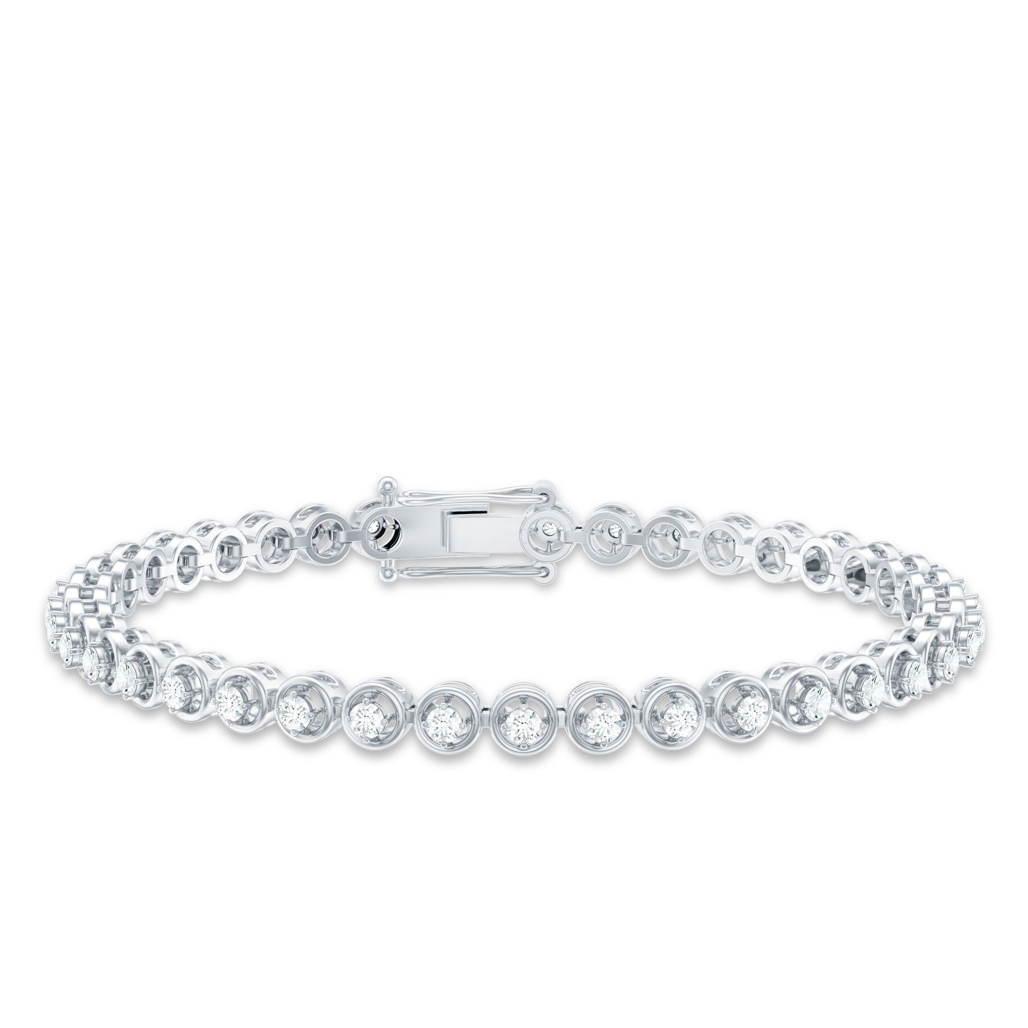 Certified Lab Grown Classic Round Diamond Bridal Tennis Bracelet