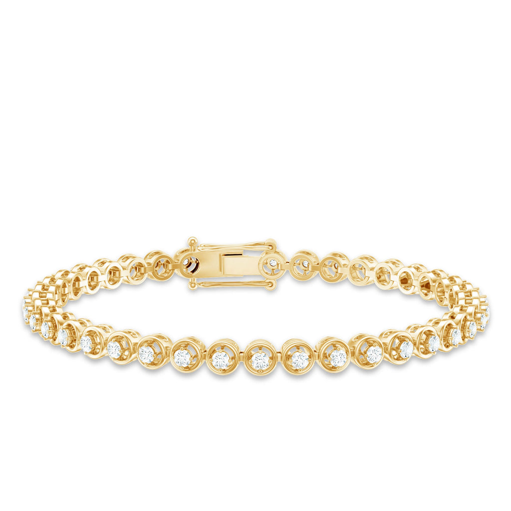Certified Lab Grown Classic Round Diamond Bridal Tennis Bracelet