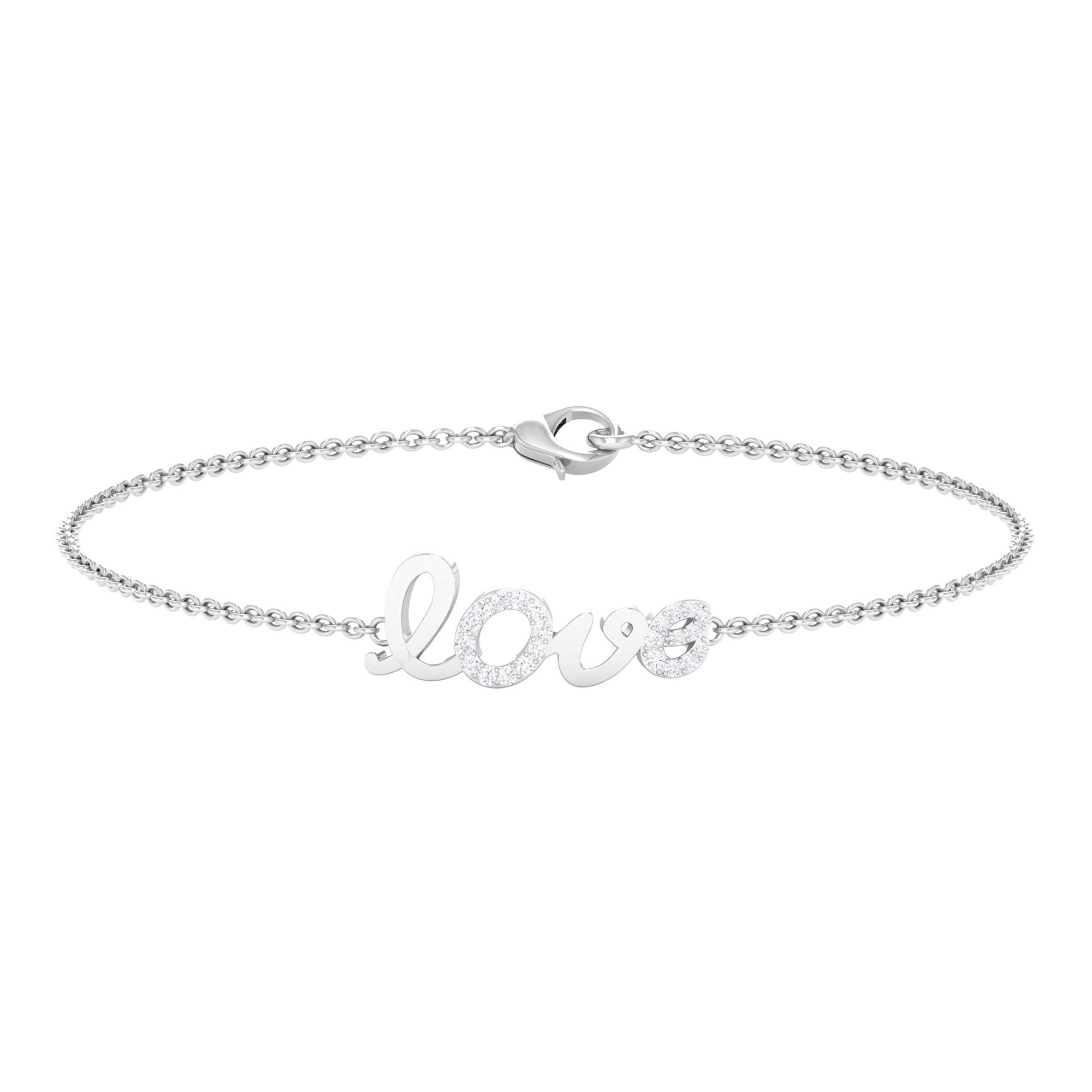 Certified Diamond Love Chain Bracelet