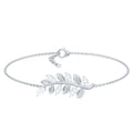 Certified Moissanite Leaf Chain Bracelet for Women