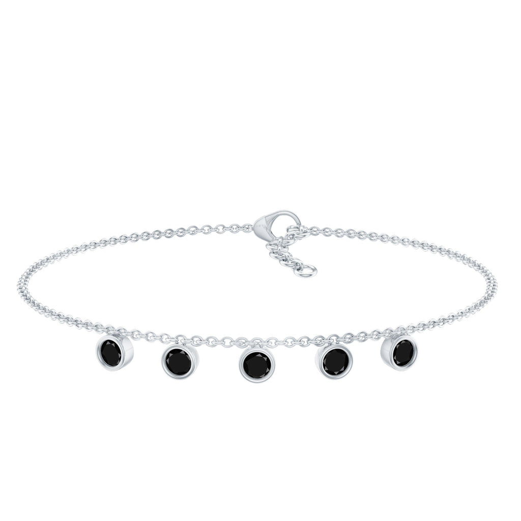Black Onyx Charm Chain Bracelet
