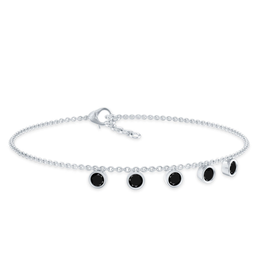 Black Onyx Charm Chain Bracelet
