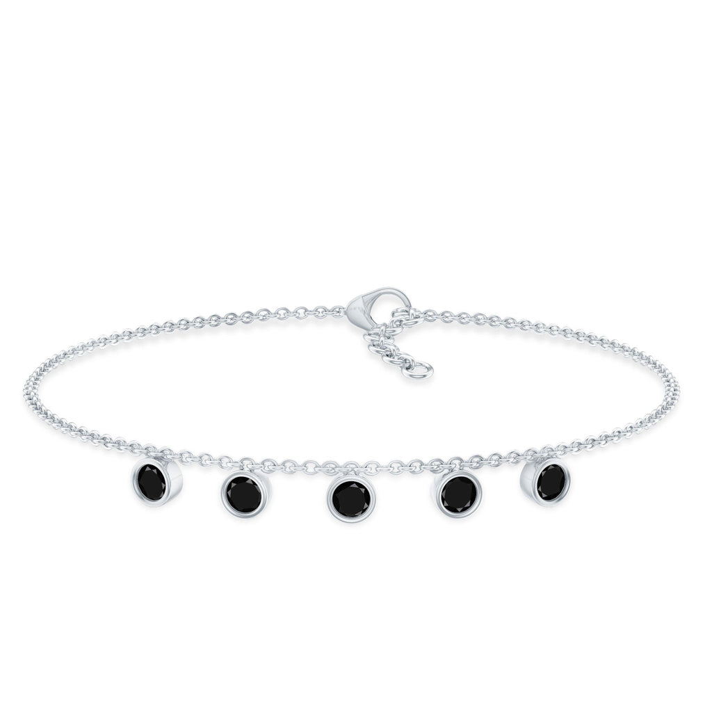 Black Onyx Charm Chain Bracelet