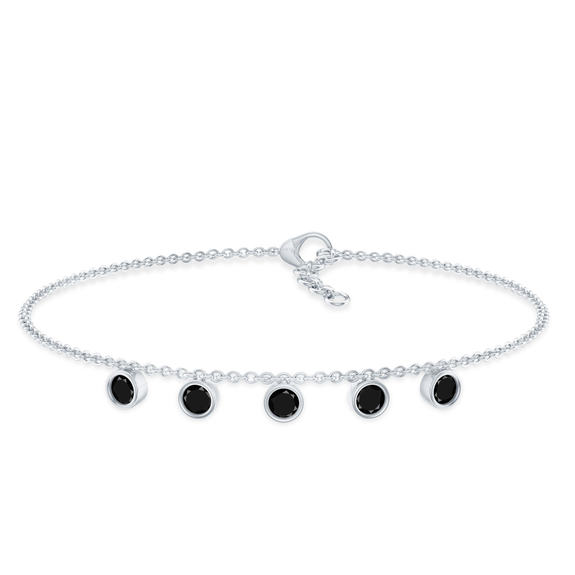 Black Onyx Charm Chain Bracelet