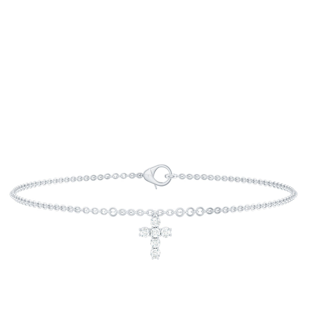 Certified Diamond Cross Chain Bracelet