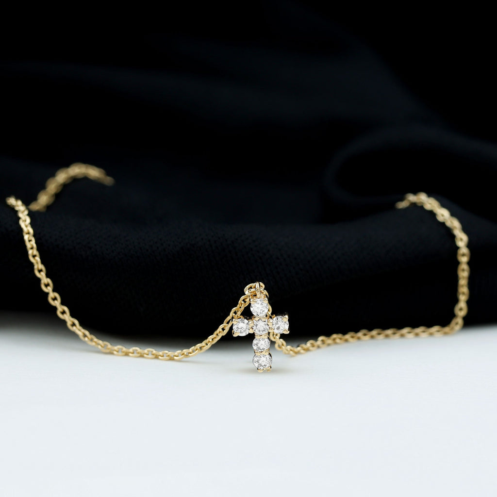 Certified Diamond Cross Chain Bracelet