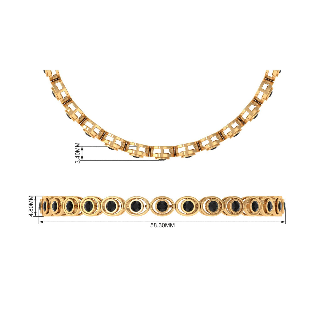 2.61 Carat Black Onyx Tennis Bracelet with Certificate