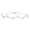 Leaf Bolo Bracelet with Marquise Cut Moissanite