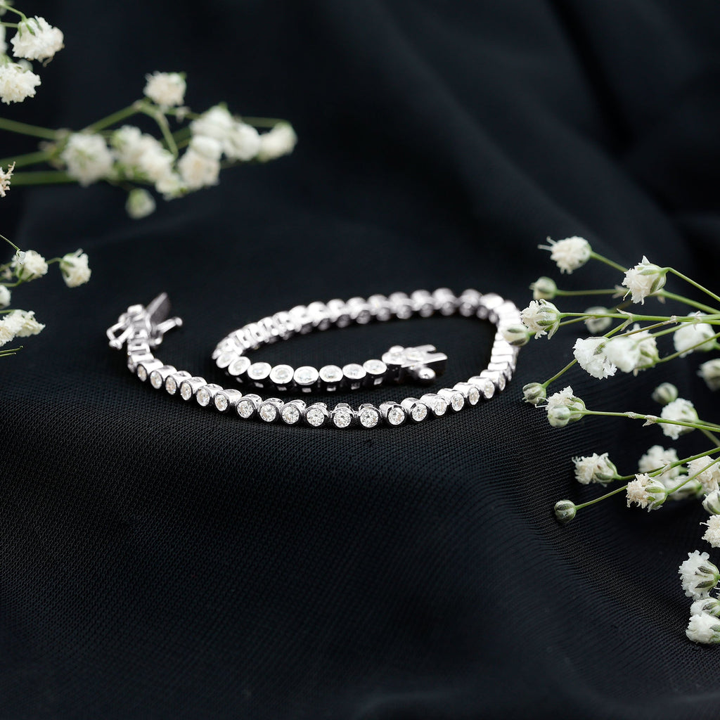 3.50 CT Moissanite Wedding Tennis Bracelet For Bride