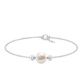 7.50 CT Freshwater Pearl Solitaire Bolo Bracelet