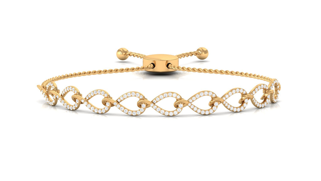 1 CT Zircon Minimal Infinity Bolo Bracelet
