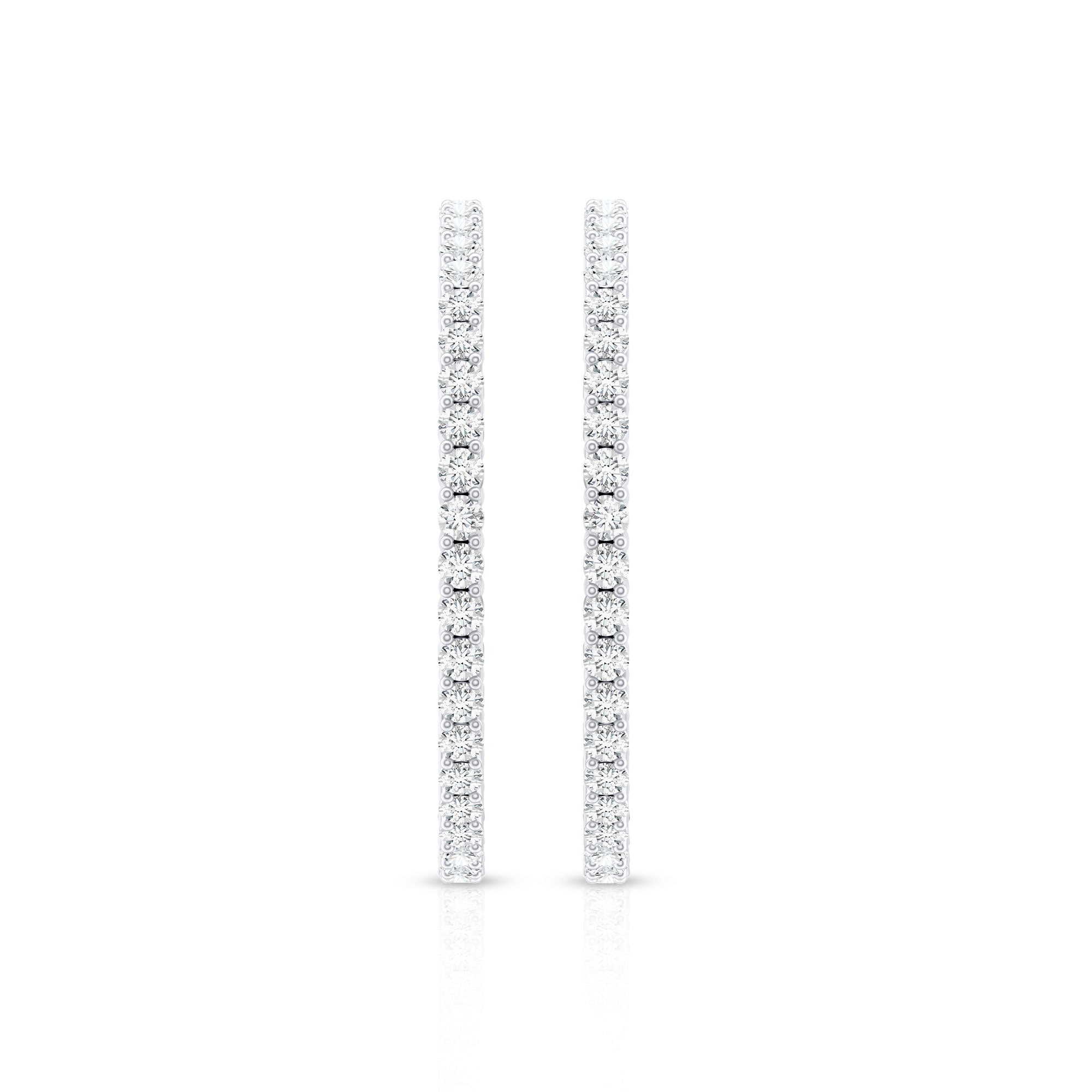 Certified Moissanite Big Hoop Earrings for Women