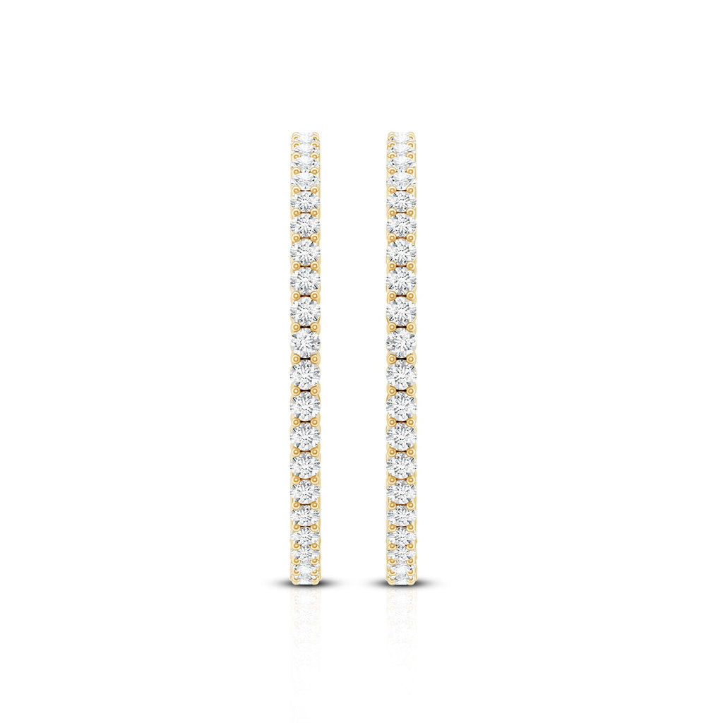 Certified Moissanite Big Hoop Earrings for Women