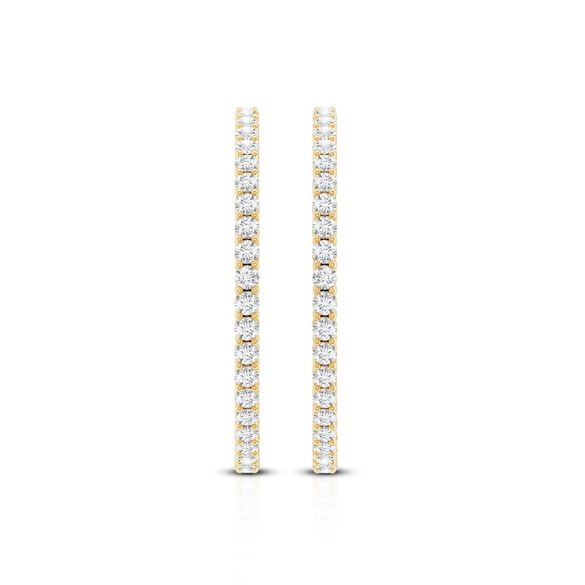 Certified Moissanite Big Hoop Earrings for Women