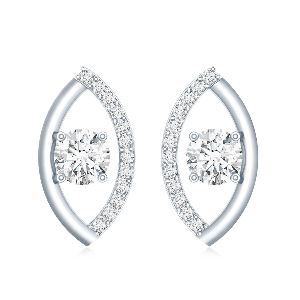 Certified Lab Grown Diamond Minimalist Stud Earrings