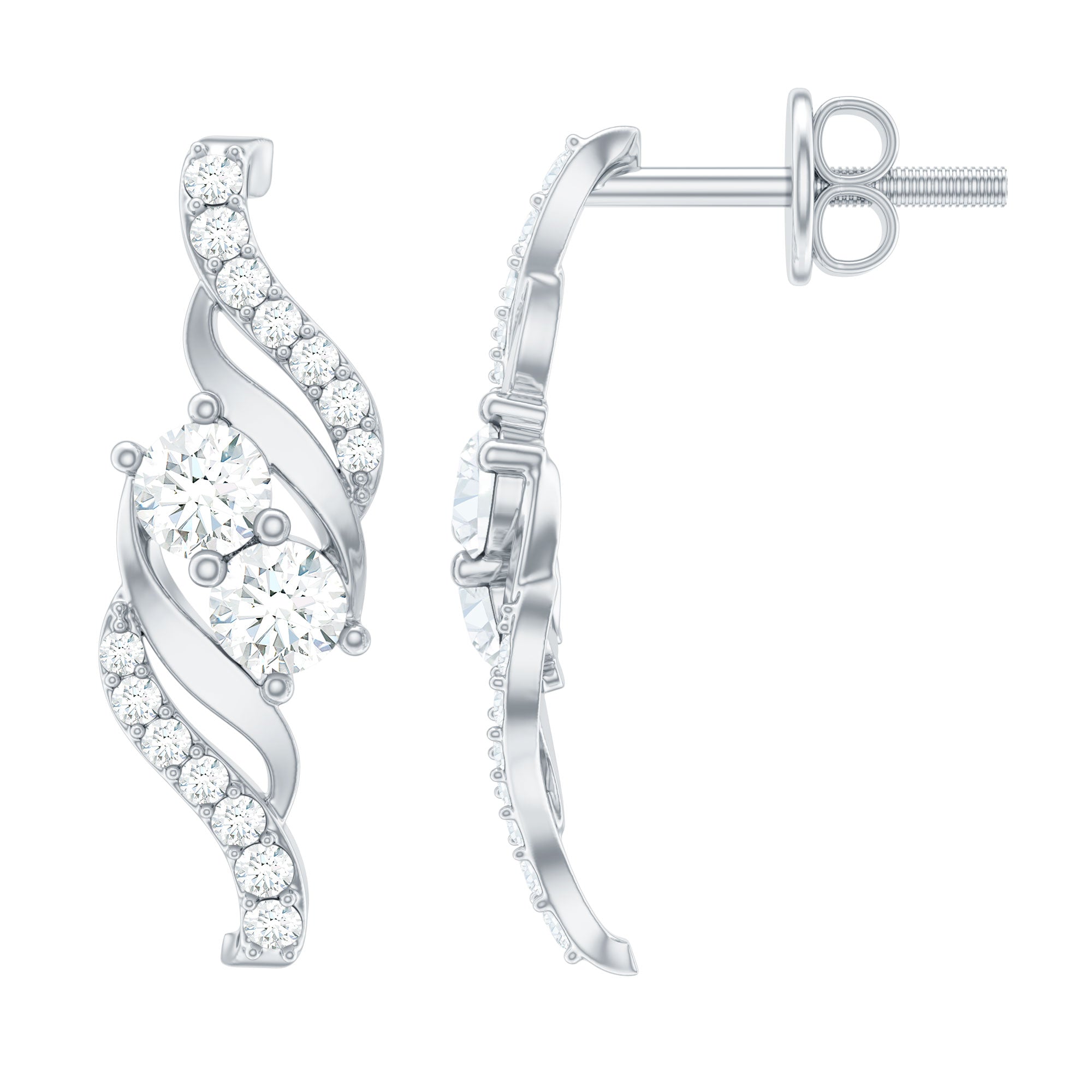 Minimalist Stud Earrings with Lab Grown Diamond