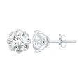 Certified 6 MM Lab Grown Diamond Solitaire Stud Earrings