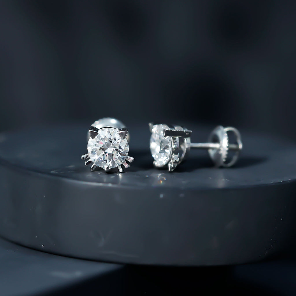 Certified Lab Grown Diamond Hello Kitty Earrings