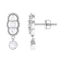 3/4 CT Minimal Diamond Drop Earrings in Gold