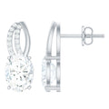 6X8 MM Oval Lab Grown Diamond Designer Studs For Women