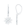Lab Grown Diamond Flower Hoop Earrings