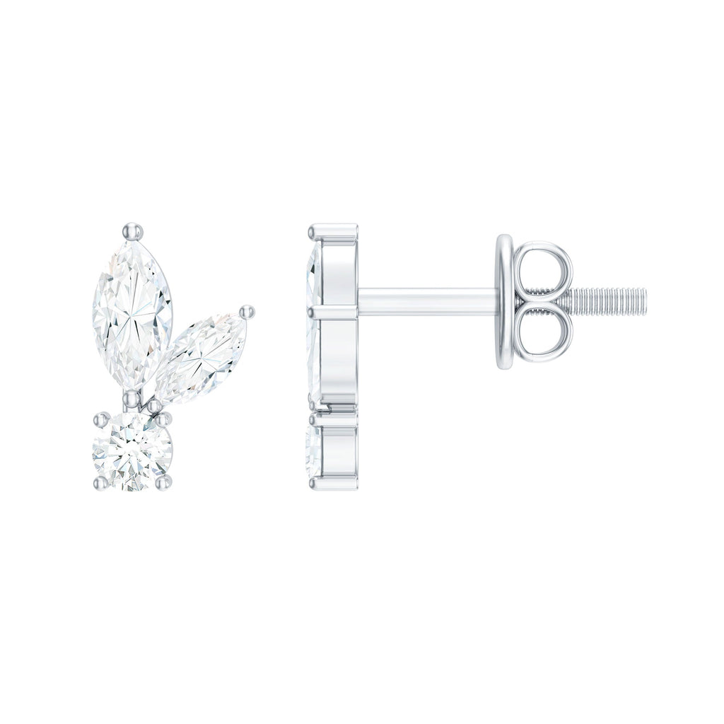 Certified Lab Grown Diamond Everyday Earrings With Screw Back