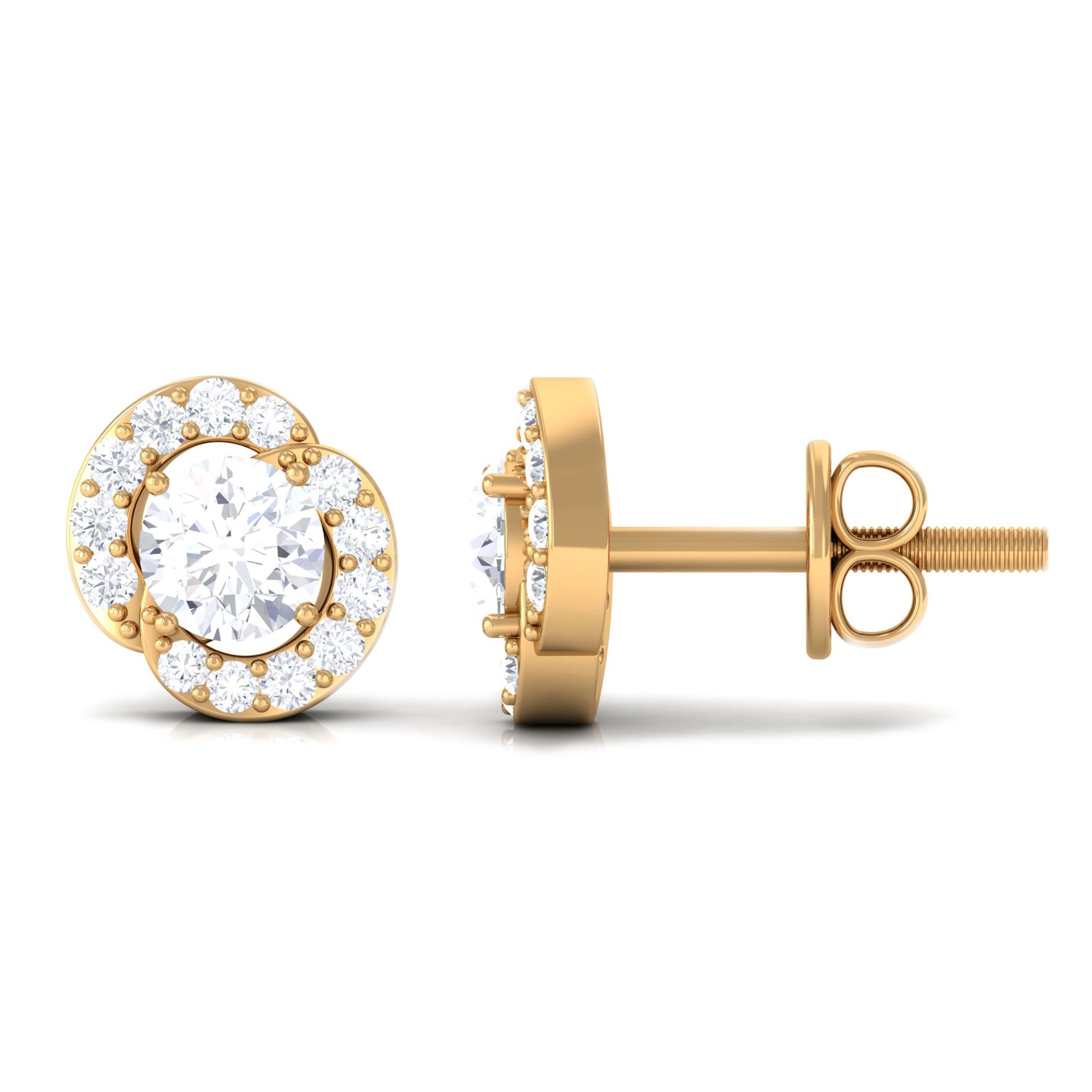 Certified Real Diamond Stud Earrings for Everyday