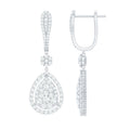 Certified Moissanite Bridal Drop Earrings For Wedding