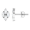 Marquise Cut Real Diamond Cluster Stud Earrings