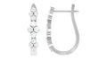Certified Natural Diamond J Hoop Earrings
