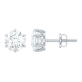 Claw Set Moissanite Solitaire Stud Earrings with Screw Backs