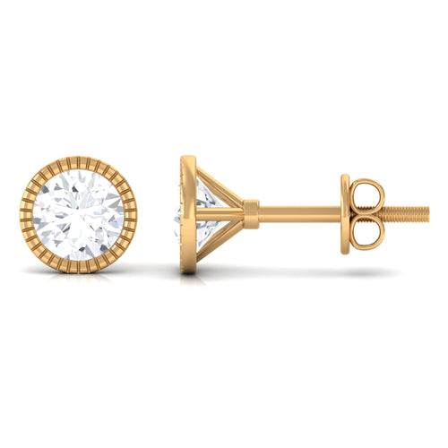1 CT Moissanite Martini Stud Earrings for Women