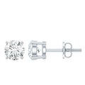5 MM Round Moissanite Solitaire Screw Back Stud Earrings