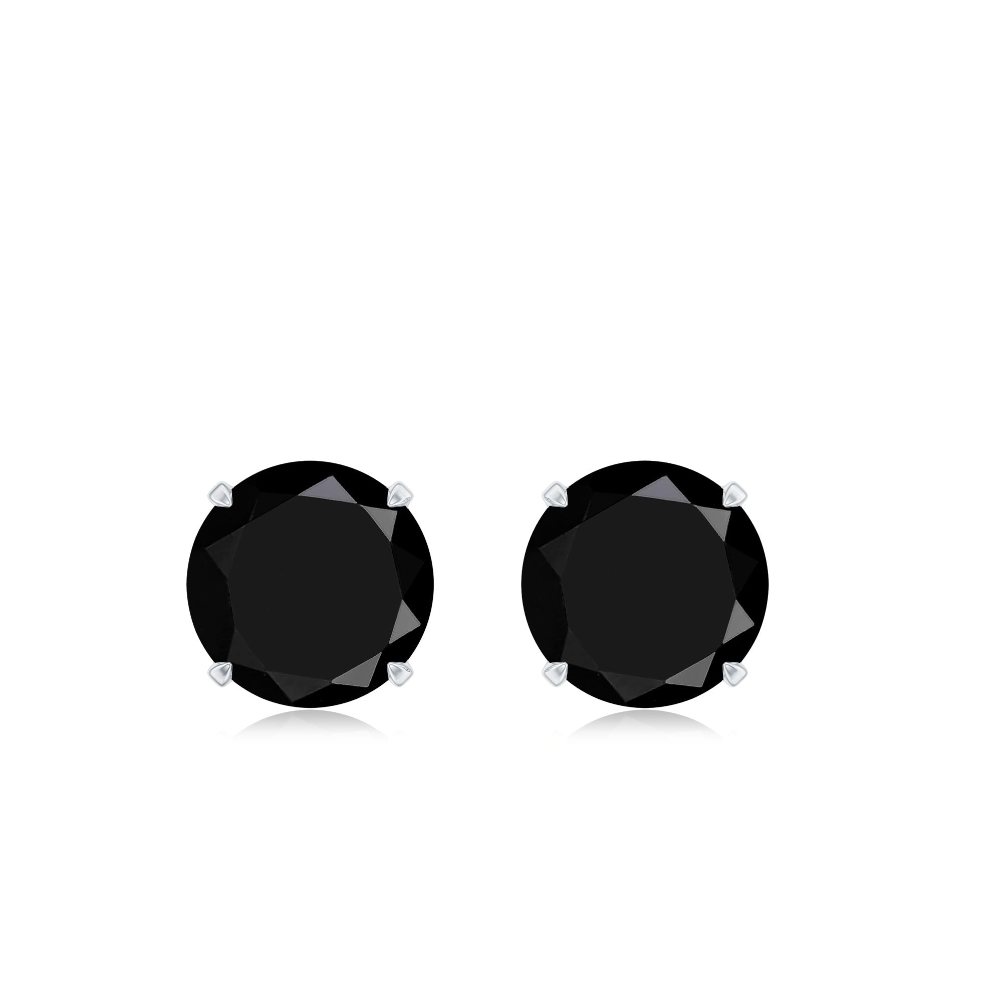 Natural Black Onyx Stud Earrings for Everyday