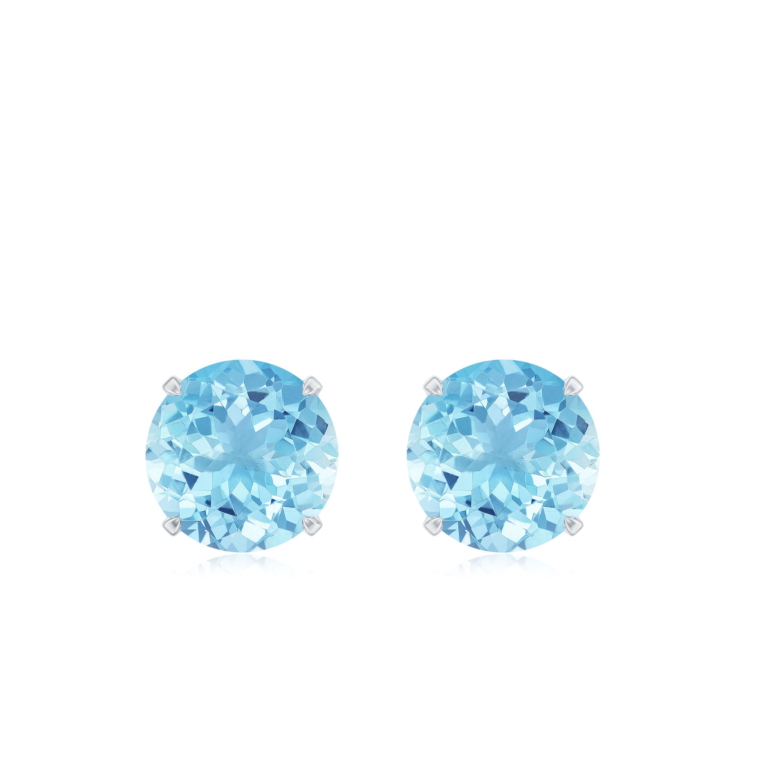Certified Natural Aquamarine Everyday Earrings with Screw Back